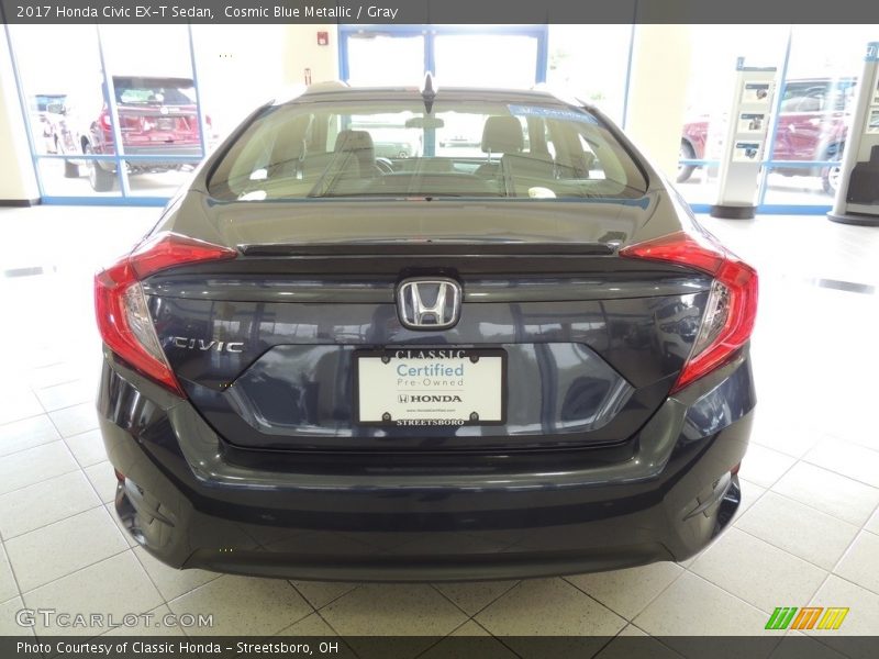 Cosmic Blue Metallic / Gray 2017 Honda Civic EX-T Sedan