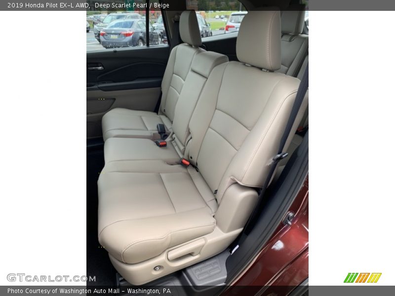 Deep Scarlet Pearl / Beige 2019 Honda Pilot EX-L AWD