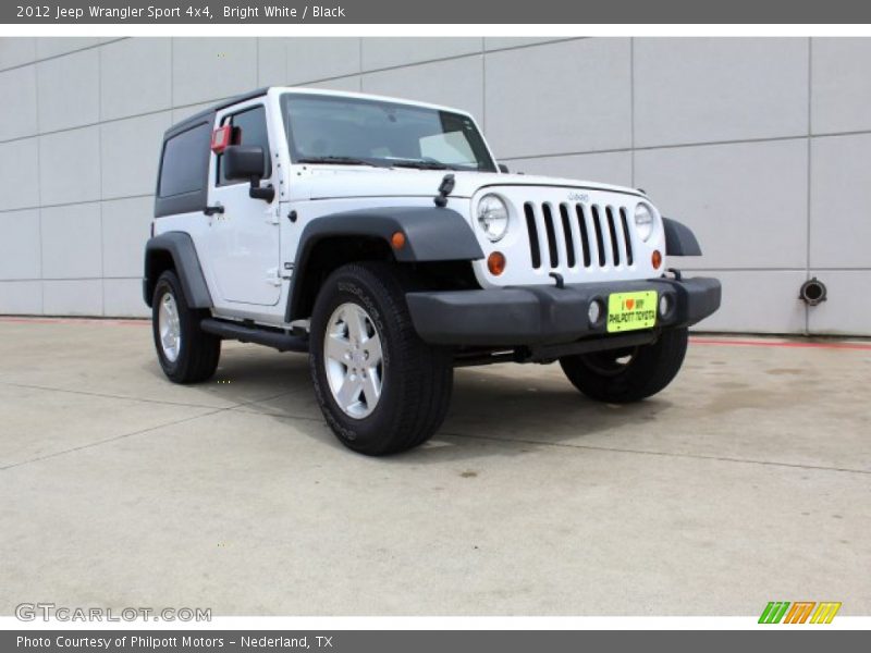 Bright White / Black 2012 Jeep Wrangler Sport 4x4