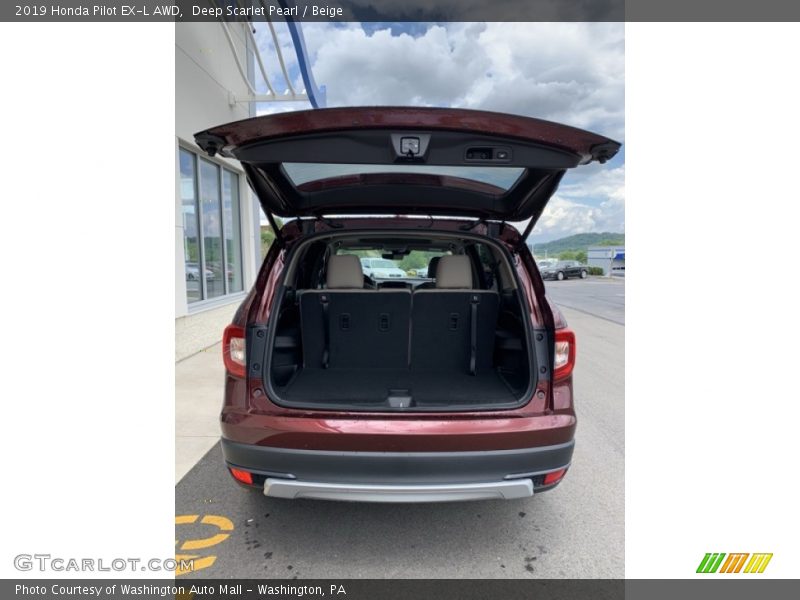 Deep Scarlet Pearl / Beige 2019 Honda Pilot EX-L AWD