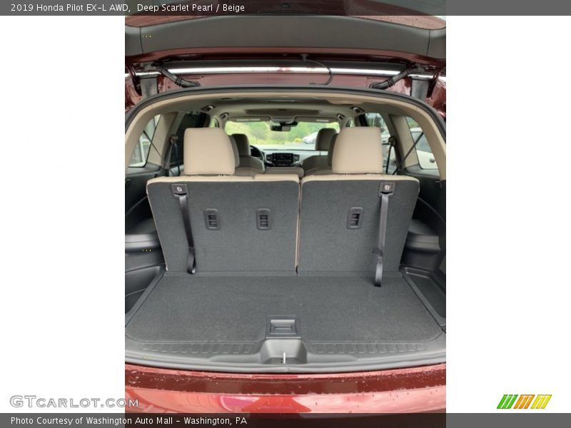 Deep Scarlet Pearl / Beige 2019 Honda Pilot EX-L AWD