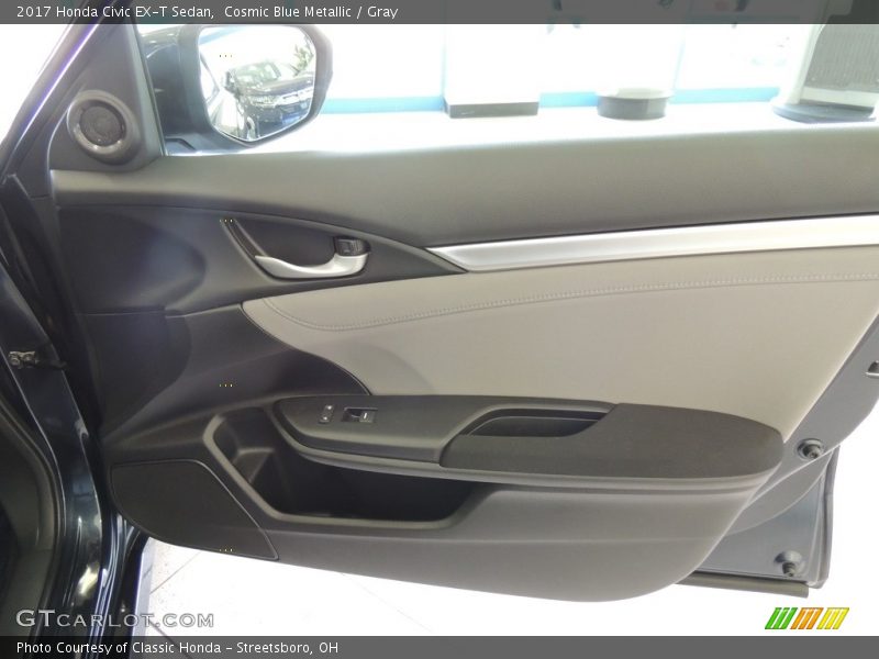 Cosmic Blue Metallic / Gray 2017 Honda Civic EX-T Sedan