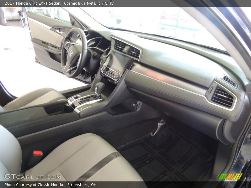 Cosmic Blue Metallic / Gray 2017 Honda Civic EX-T Sedan