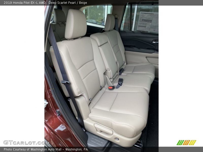 Deep Scarlet Pearl / Beige 2019 Honda Pilot EX-L AWD