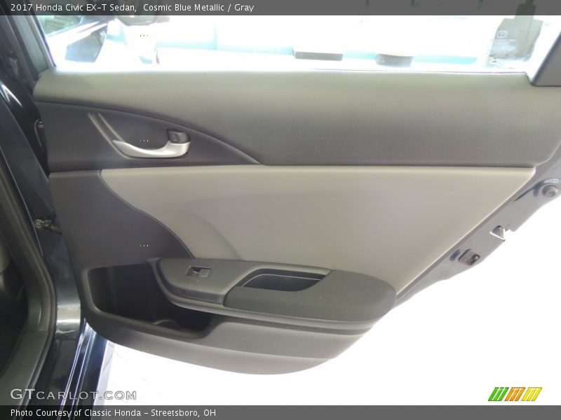 Cosmic Blue Metallic / Gray 2017 Honda Civic EX-T Sedan