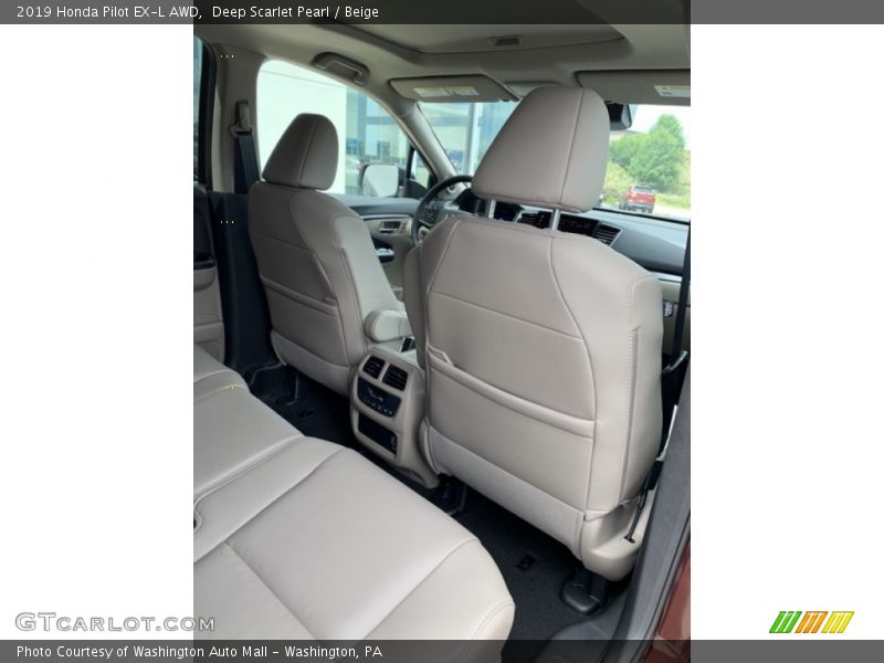 Deep Scarlet Pearl / Beige 2019 Honda Pilot EX-L AWD