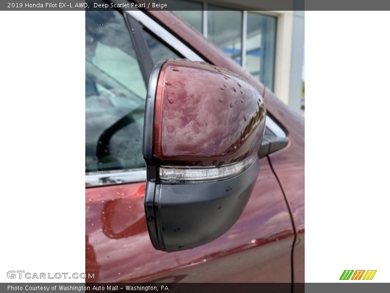 Deep Scarlet Pearl / Beige 2019 Honda Pilot EX-L AWD