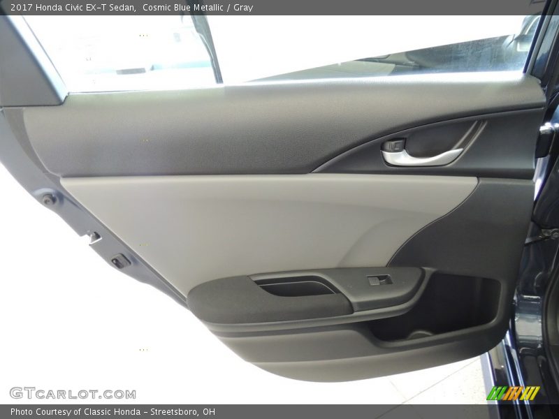Cosmic Blue Metallic / Gray 2017 Honda Civic EX-T Sedan