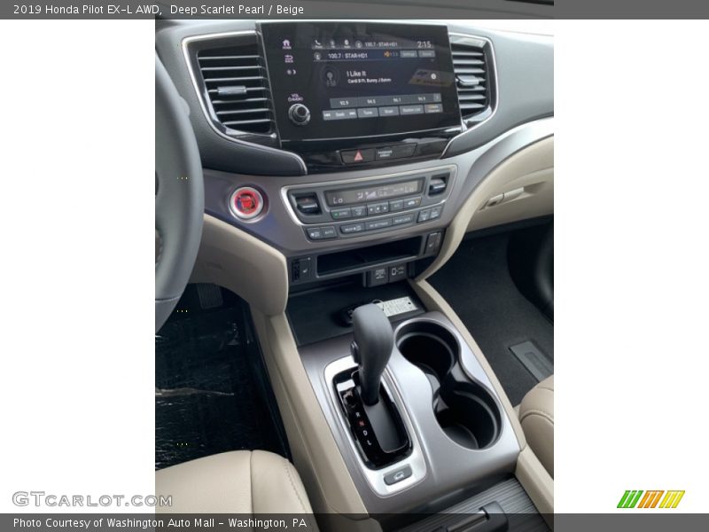 Deep Scarlet Pearl / Beige 2019 Honda Pilot EX-L AWD
