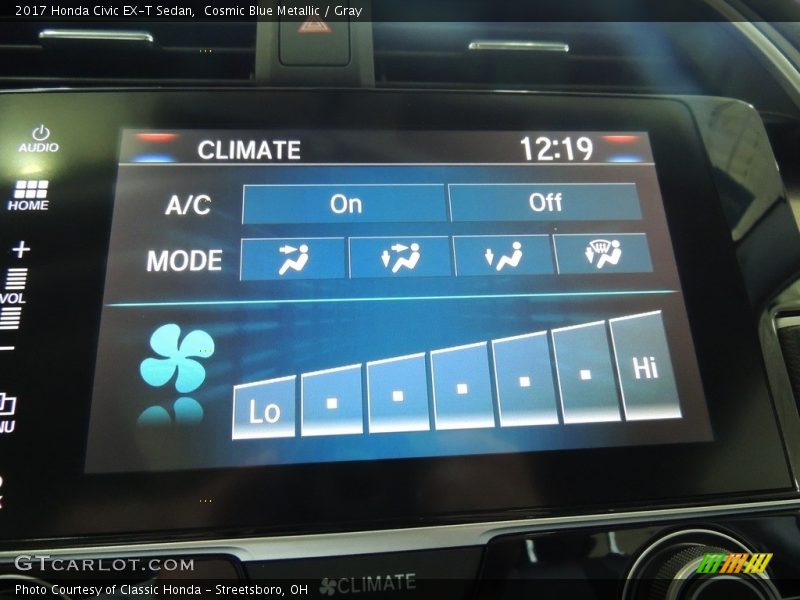 Cosmic Blue Metallic / Gray 2017 Honda Civic EX-T Sedan
