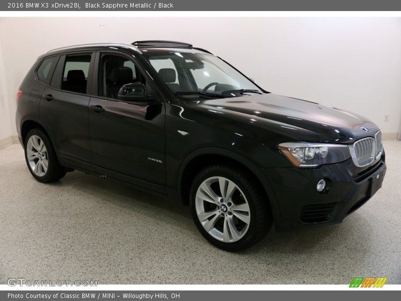 Black Sapphire Metallic / Black 2016 BMW X3 xDrive28i