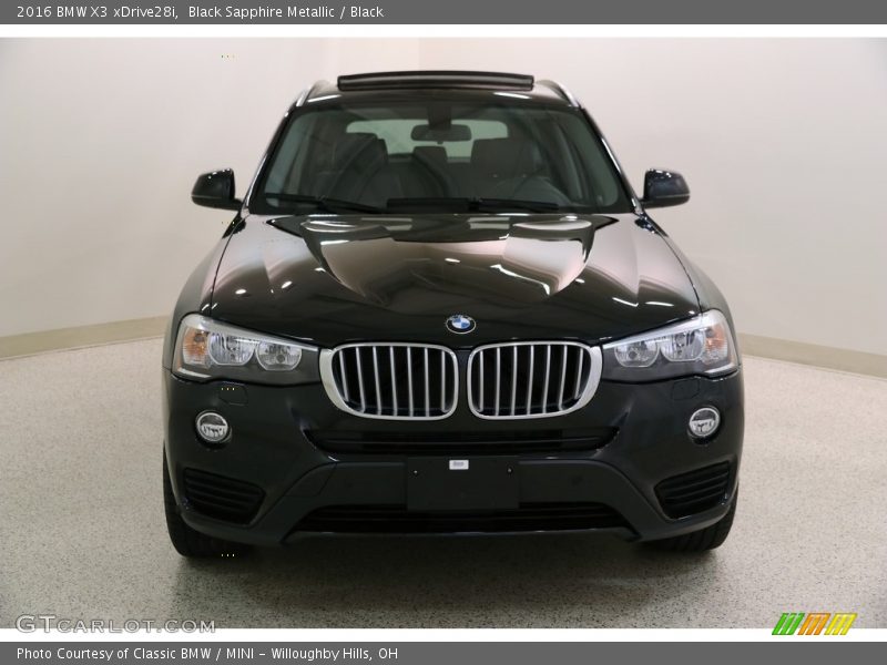 Black Sapphire Metallic / Black 2016 BMW X3 xDrive28i