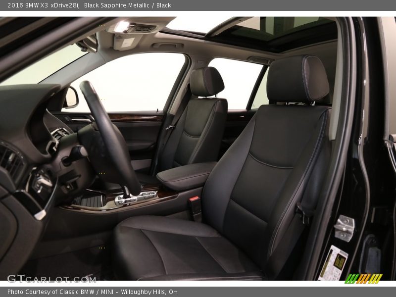 Black Sapphire Metallic / Black 2016 BMW X3 xDrive28i