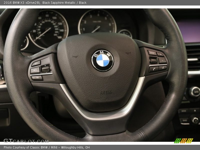 Black Sapphire Metallic / Black 2016 BMW X3 xDrive28i