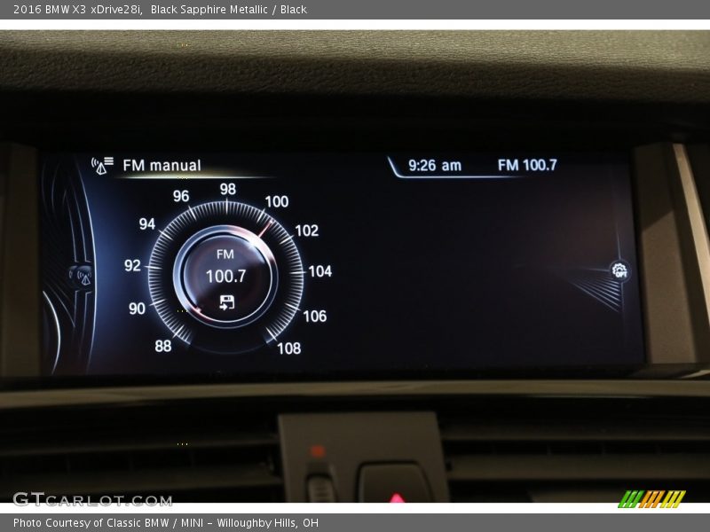 Black Sapphire Metallic / Black 2016 BMW X3 xDrive28i