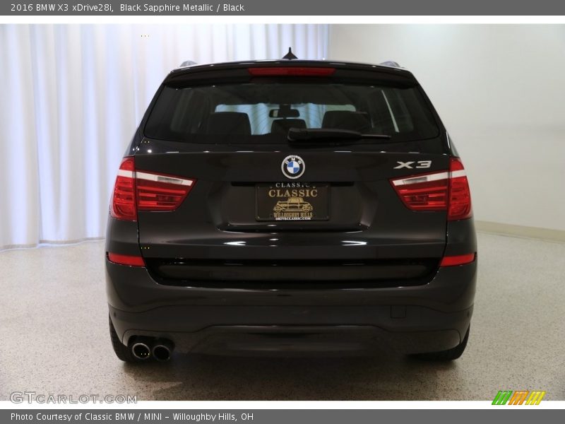 Black Sapphire Metallic / Black 2016 BMW X3 xDrive28i