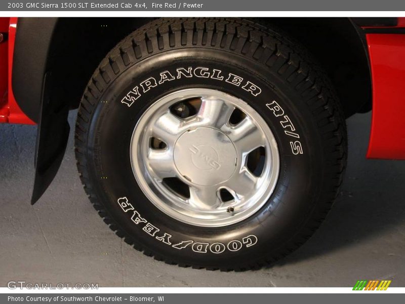 Fire Red / Pewter 2003 GMC Sierra 1500 SLT Extended Cab 4x4
