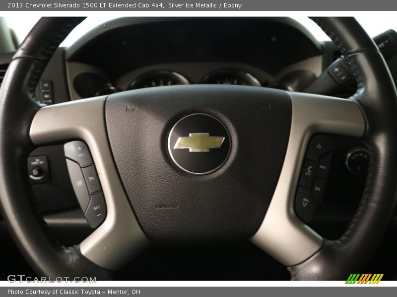 Silver Ice Metallic / Ebony 2013 Chevrolet Silverado 1500 LT Extended Cab 4x4