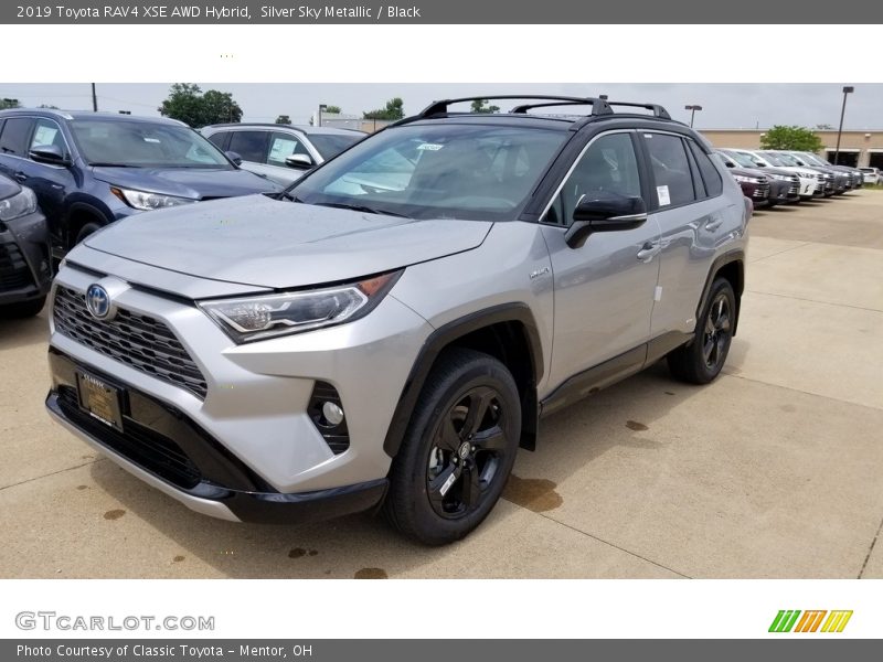 Silver Sky Metallic / Black 2019 Toyota RAV4 XSE AWD Hybrid