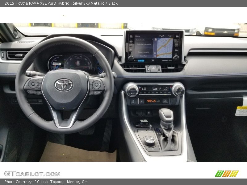 Silver Sky Metallic / Black 2019 Toyota RAV4 XSE AWD Hybrid