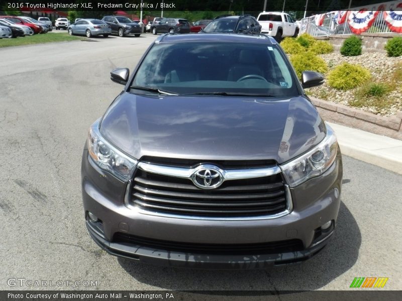 Predawn Gray Mica / Black 2016 Toyota Highlander XLE