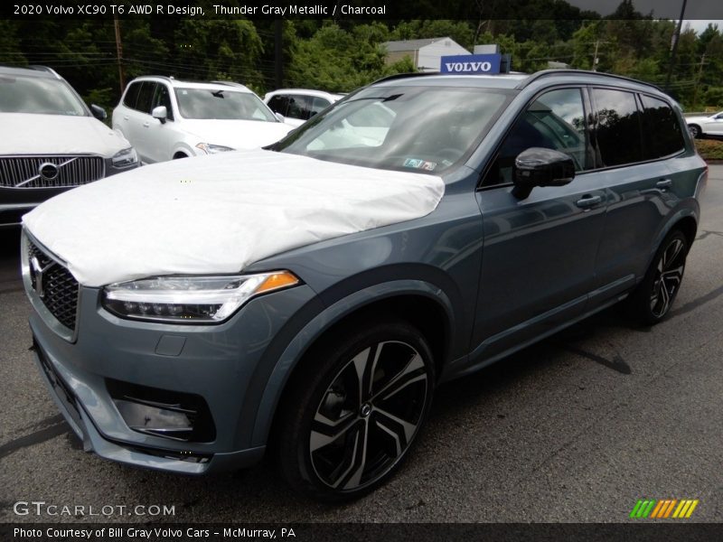 Thunder Gray Metallic / Charcoal 2020 Volvo XC90 T6 AWD R Design