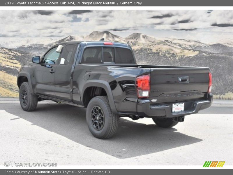 Midnight Black Metallic / Cement Gray 2019 Toyota Tacoma SR Access Cab 4x4