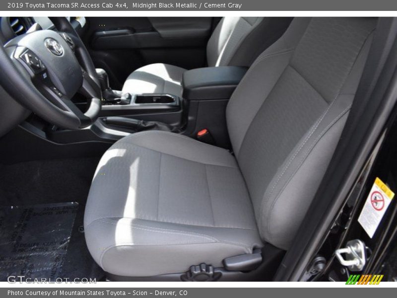 Midnight Black Metallic / Cement Gray 2019 Toyota Tacoma SR Access Cab 4x4