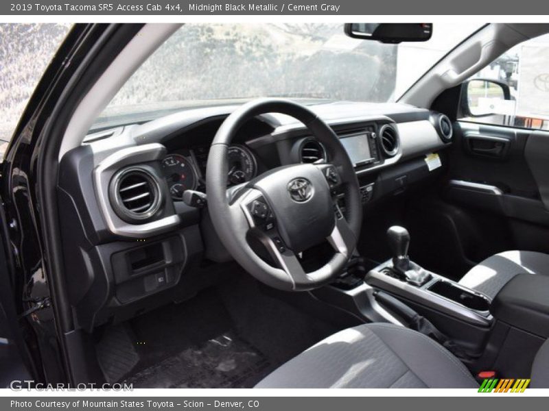 Midnight Black Metallic / Cement Gray 2019 Toyota Tacoma SR5 Access Cab 4x4