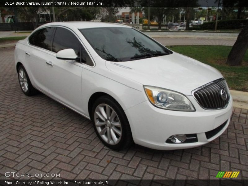 Summit White / Medium Titanium 2014 Buick Verano