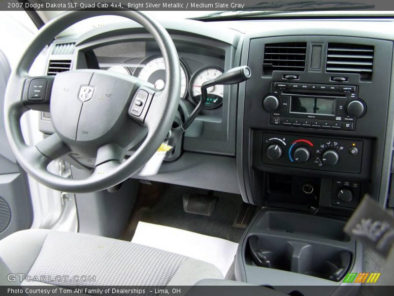 Bright Silver Metallic / Medium Slate Gray 2007 Dodge Dakota SLT Quad Cab 4x4