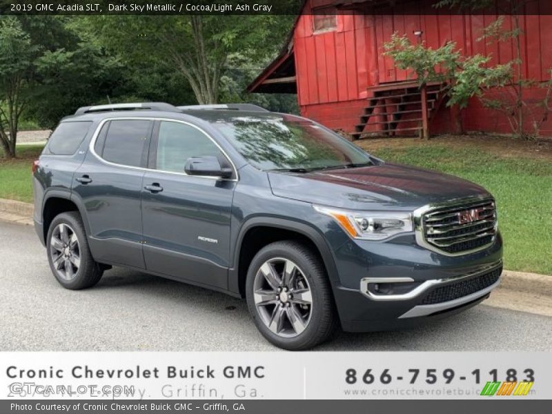 Dark Sky Metallic / Cocoa/Light Ash Gray 2019 GMC Acadia SLT