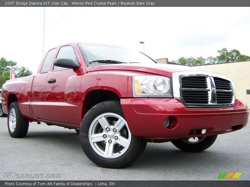 Inferno Red Crystal Pearl / Medium Slate Gray 2007 Dodge Dakota SXT Club Cab