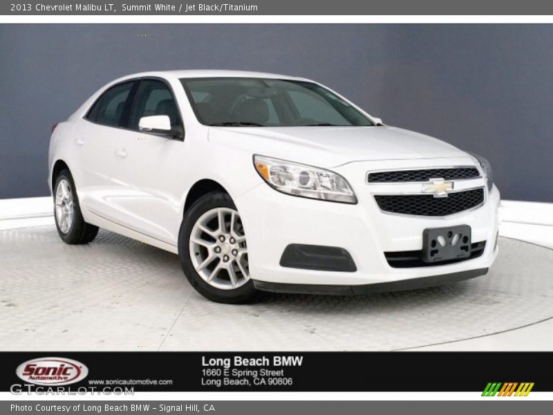 Summit White / Jet Black/Titanium 2013 Chevrolet Malibu LT