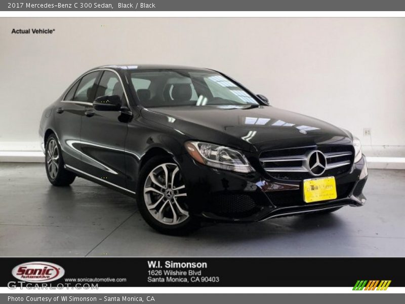 Black / Black 2017 Mercedes-Benz C 300 Sedan