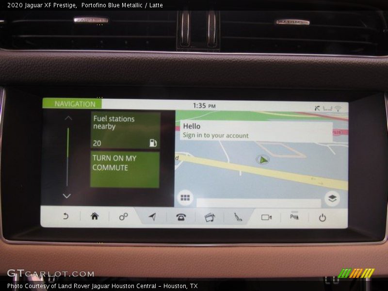 Navigation of 2020 XF Prestige