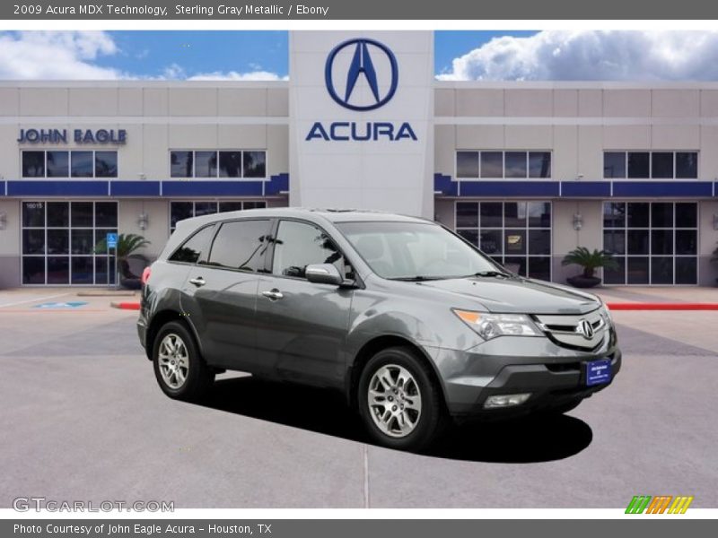 Sterling Gray Metallic / Ebony 2009 Acura MDX Technology