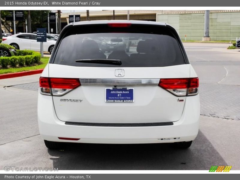 White Diamond Pearl / Gray 2015 Honda Odyssey EX