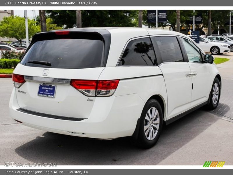 White Diamond Pearl / Gray 2015 Honda Odyssey EX