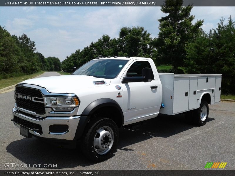 Bright White / Black/Diesel Gray 2019 Ram 4500 Tradesman Regular Cab 4x4 Chassis