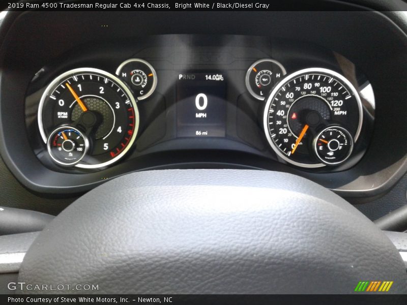 Bright White / Black/Diesel Gray 2019 Ram 4500 Tradesman Regular Cab 4x4 Chassis