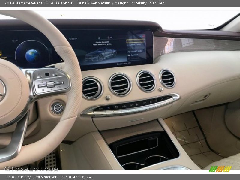Dune Silver Metallic / designo Porcelain/Titian Red 2019 Mercedes-Benz S S 560 Cabriolet