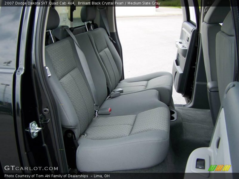 Brilliant Black Crystal Pearl / Medium Slate Gray 2007 Dodge Dakota SXT Quad Cab 4x4
