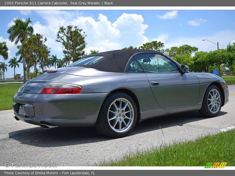 Seal Grey Metallic / Black 2003 Porsche 911 Carrera Cabriolet