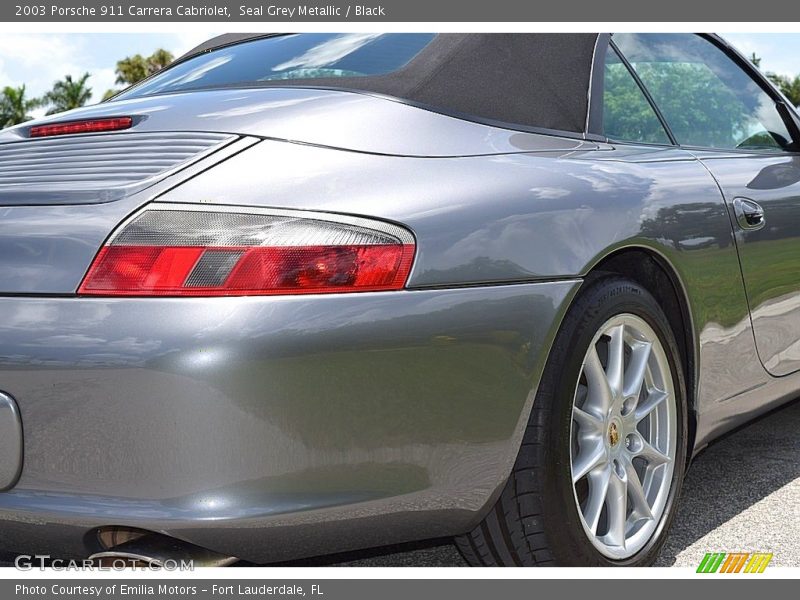 Seal Grey Metallic / Black 2003 Porsche 911 Carrera Cabriolet