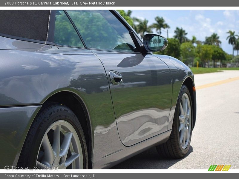 Seal Grey Metallic / Black 2003 Porsche 911 Carrera Cabriolet