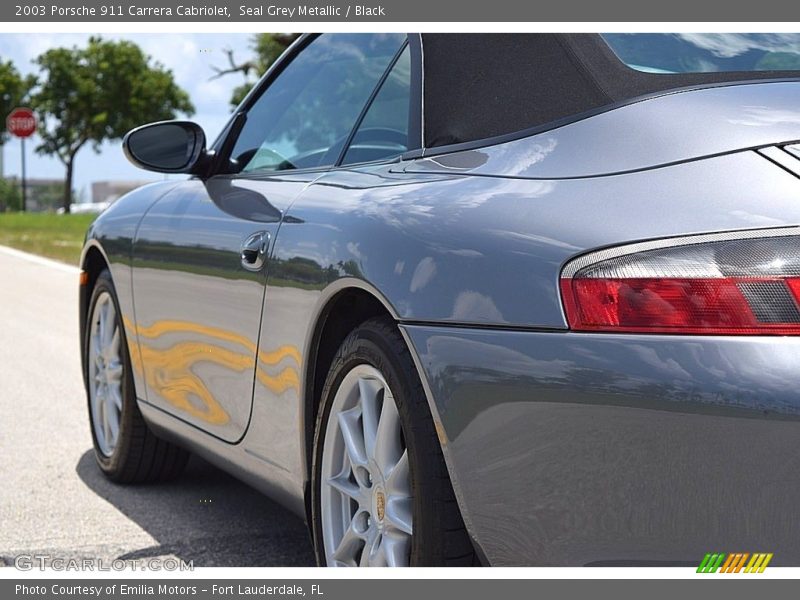 Seal Grey Metallic / Black 2003 Porsche 911 Carrera Cabriolet