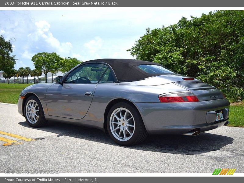 Seal Grey Metallic / Black 2003 Porsche 911 Carrera Cabriolet