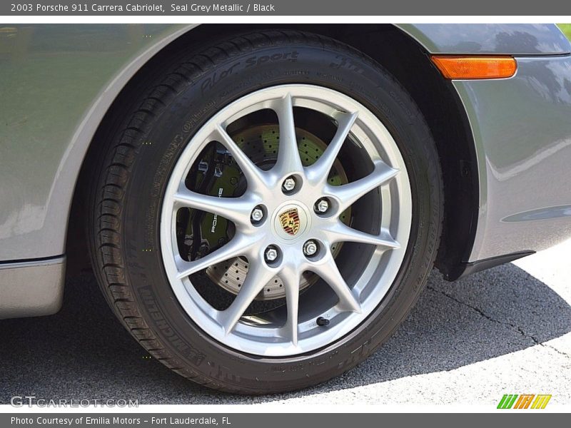 Seal Grey Metallic / Black 2003 Porsche 911 Carrera Cabriolet