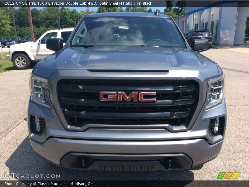 Satin Steel Metallic / Jet Black 2019 GMC Sierra 1500 Elevation Double Cab 4WD